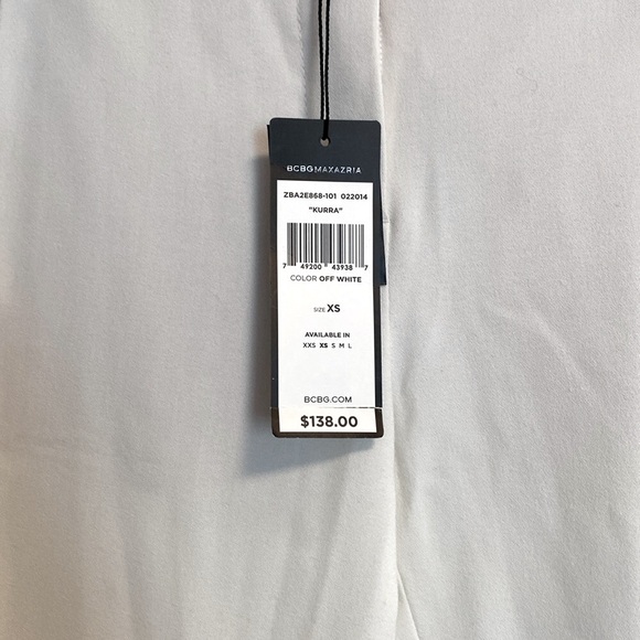 NWT [BCBGMaxAzria] Kurra Off White Straight Dress Pants - Women's Sz XS - Picture 7 of 12